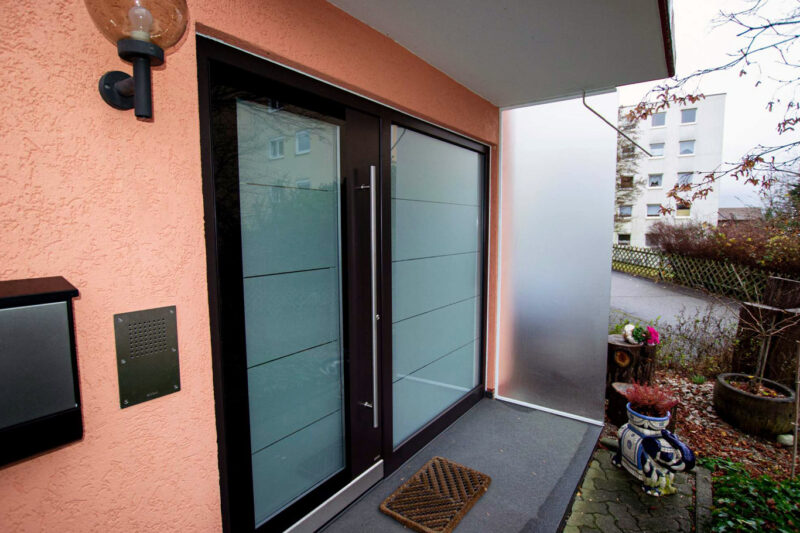 Windfangglas, Aluminium Haustür und Fenster