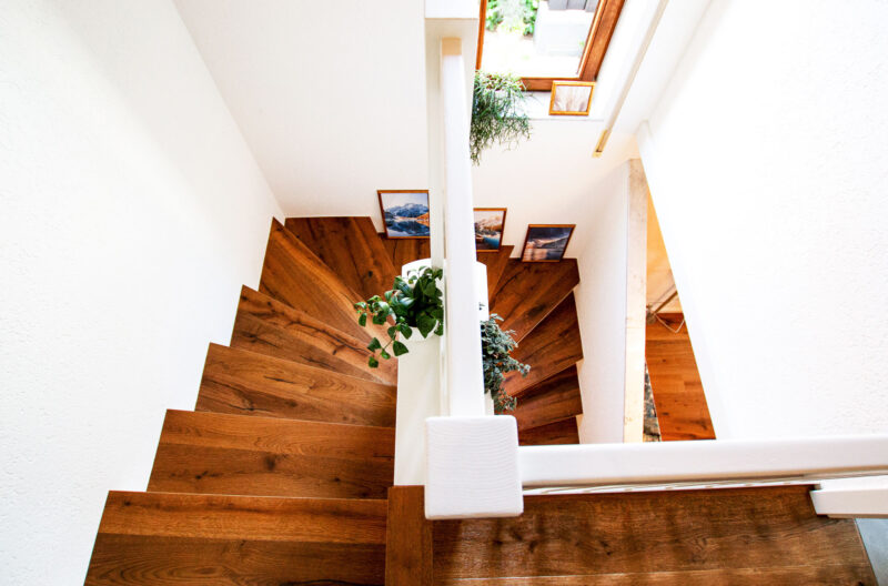 Treppe aus Parkett